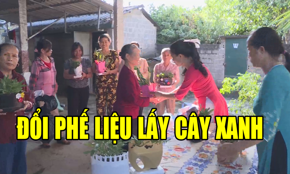 Đổi phế liệu lấy cây xanh